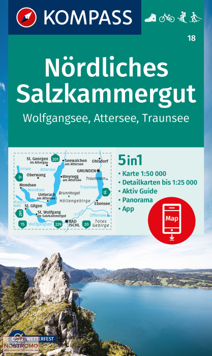 NÖRDLICHES SALZKAMMERGUT 18 | Kompass hiking map
