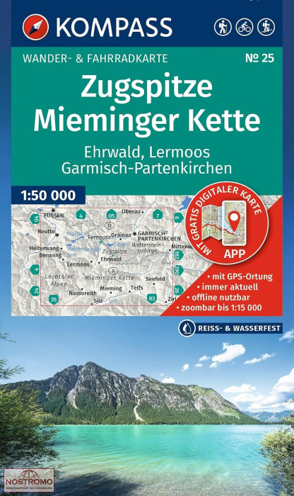 ZUGSPITZE - MIEMINGER KETTE 25 | Kompass hiking map