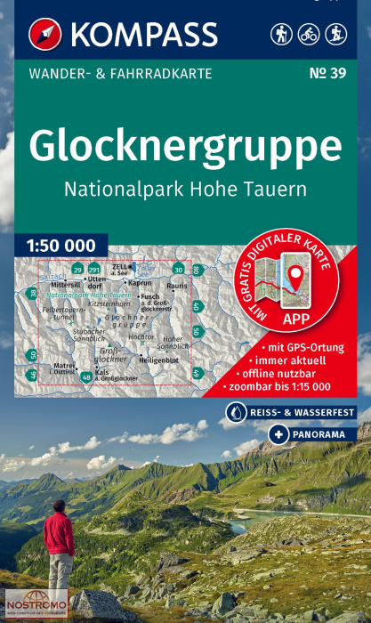 GLOCKNERGRUPPE 39 | carte de randonnée Kompass
