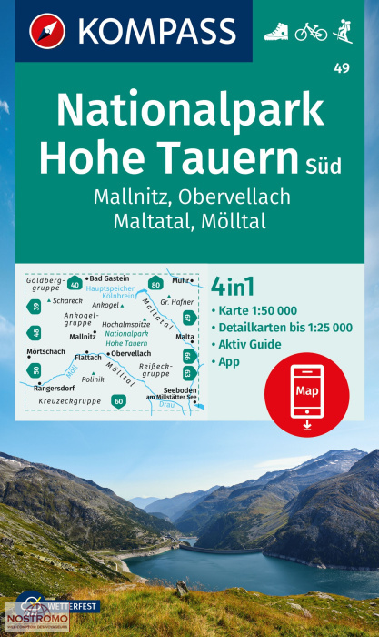 NATIONALPARK HOHE TAUERN SÜD 49 | carte de randonnée Kompass