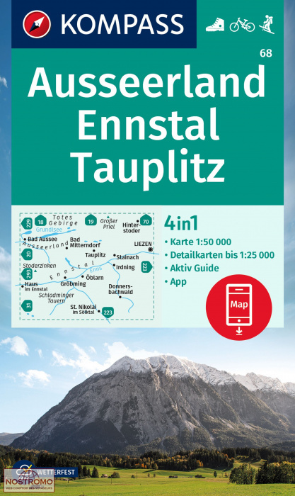AUSSEERLAND - ENNSTAL - TAUPLITZ 68 | Kompass hiking map