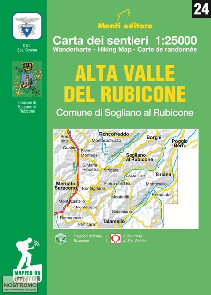 24 ALTA VALLE DEL RUBICONE | Monti hiking map