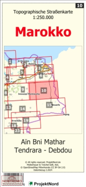 10 AÏN BNI MATHAR - TENDRARA - DEBDOU | Projektnord topographic map