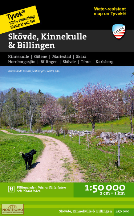 SKÖVDE, KINNEKULLE & BILLINGEN | carte de randonnée Calazo