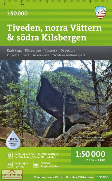 TIVEDEN, NORRA VÄTTERN & SÖDRA KILSBERGEN | carte de randonnée Calazo