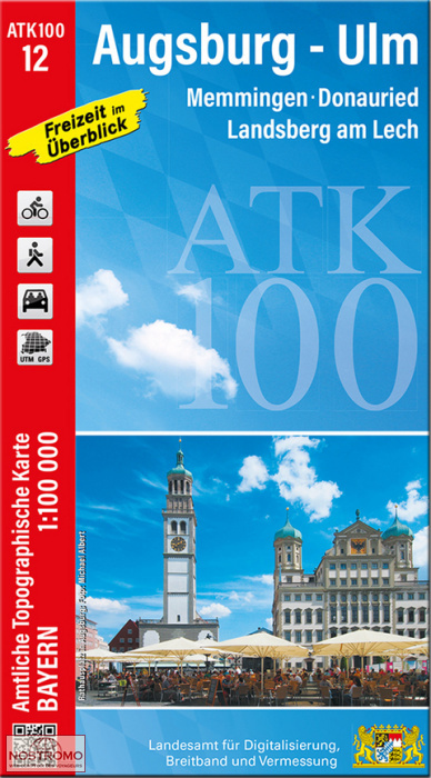 ATK100 - 12 AUGSBURG - ULM | carte touristique LDBV