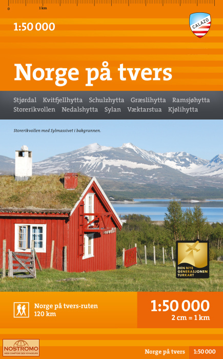 NORGE PÅ TVERS | carte de randonnée Calazo