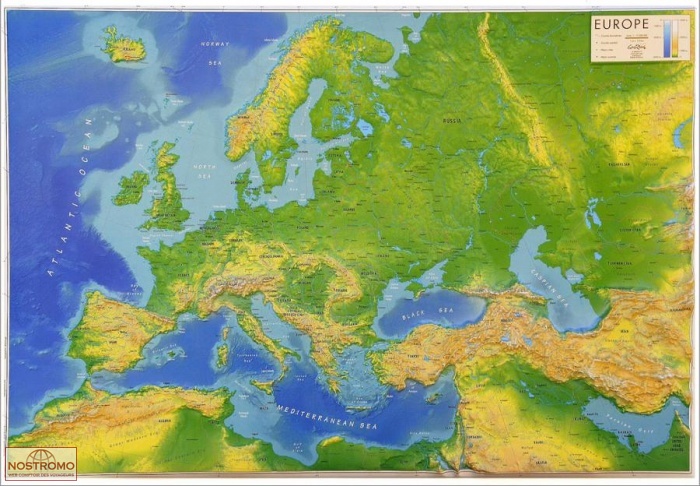 EUROPE | Géorelief relief map