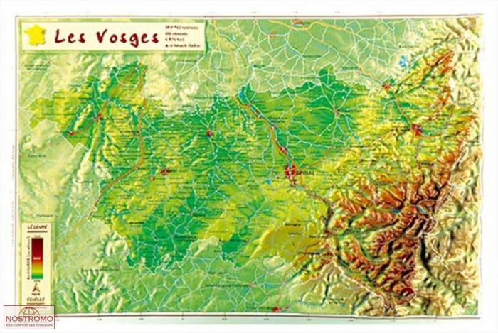 VOSGES | Géorelief relief map