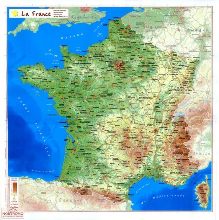 FRANCE | Géorelief relief map