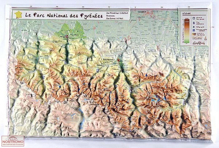 PARC NATIONAL DES PYRÉNÉES | Géorelief relief map