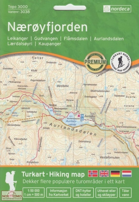 3038 NÆRØYFJORDEN | carte de randonnée Nordeca