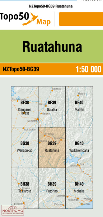 BG39 RUATAHUNA | carte topographique LINZ