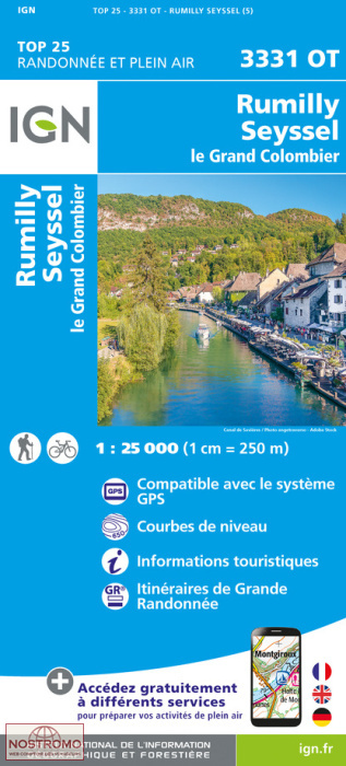 3331OT RUMILLY - SEYSSEL | carte de randonnée IGN