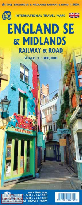 ANGLETERRE SUD-EST & MIDLANDS | carte touristique ITMB