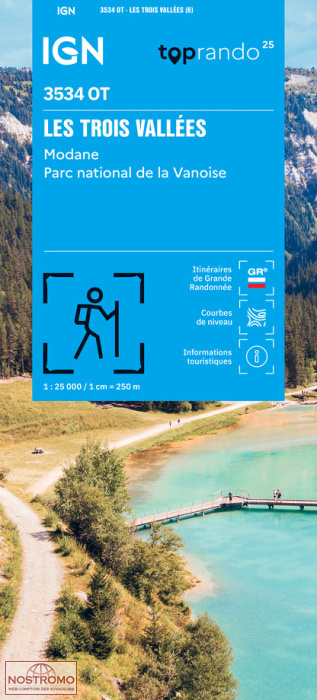 3534OT LES TROIS VALLÉES | IGN hiking map