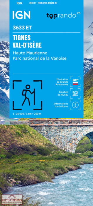 3633ET TIGNES - VAL D'ISÈRE | IGN hiking map