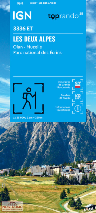 3336ET LES DEUX ALPES | carte de randonnée IGN