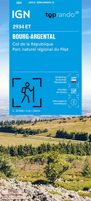 2934ET BOURG-ARGENTAL | carte de randonnée IGN