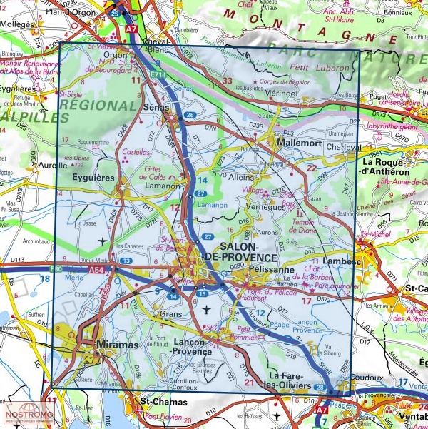 Salon de provence carte détaillée