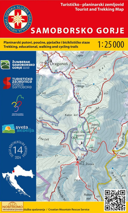 14 SAMOBORSKO GORJE | carte de randonnée HGSS