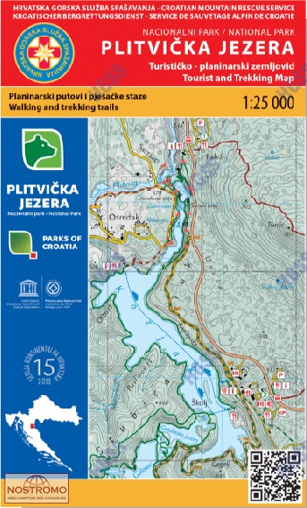 15 PLITVICKA JEZERA | carte de randonnée HGSS
