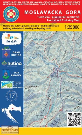 17 MOSLAVAČKA GORA | carte de randonnée HGSS