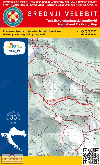 33 SREDNJI VELEBIT | HGSS hiking map