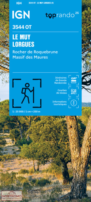 3544OT LE MUY - LORGUES | carte de randonnée IGN