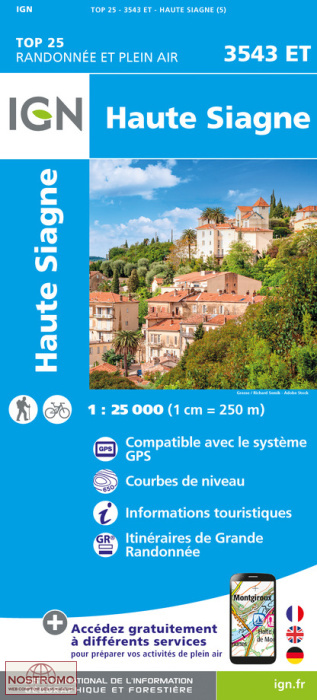 3543ET HAUTE SIAGNE | carte de randonnée IGN