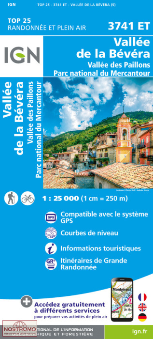 3741ET VALLÉE DE LA BEVERA | carte de randonnée IGN