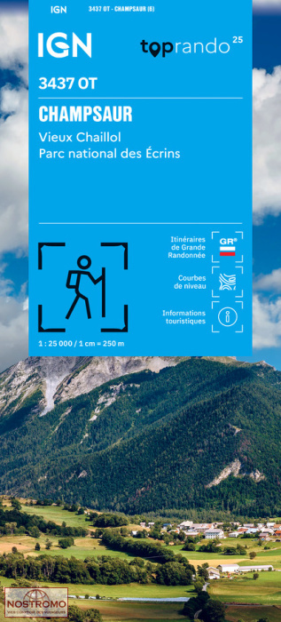 3437OT CHAMPSAUR  | IGN hiking map
