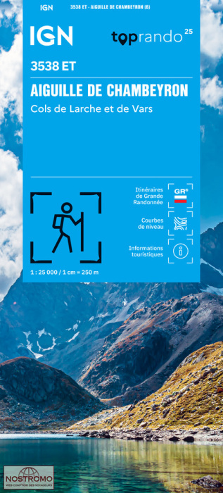 3538ET AIGUILLE DE CHAMBEYRON | IGN hiking map