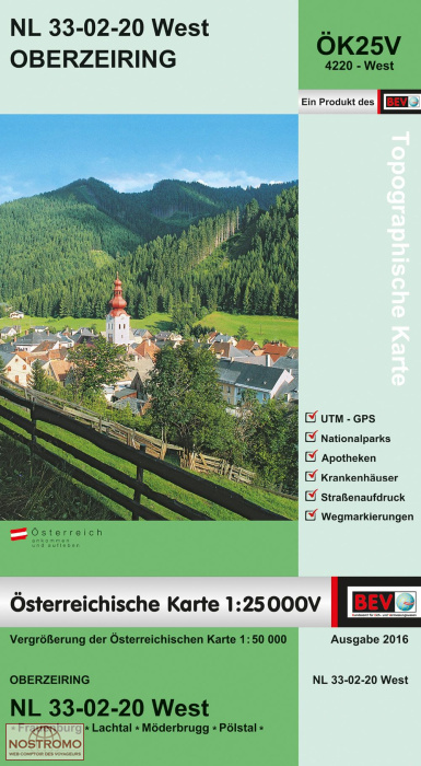 4220-WEST OBERZEIRING | carte topographique BEV