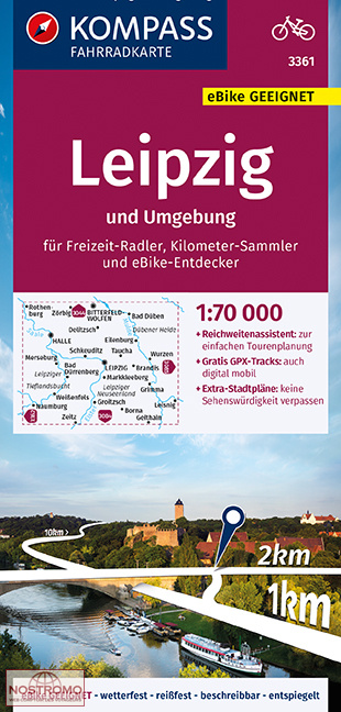 3361 LEIPZIG UND UMGEBUNG | Kompass cycling map