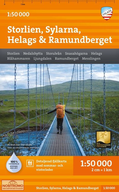 STORLIEN - SYLARNA - HELAGS - RAMUNDBERGET | carte de randonnée Calazo