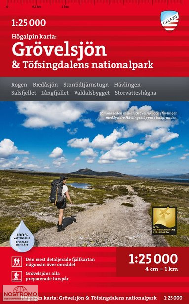 GRÖVELSJÖN & TÖFSINGDALENS NATIONALPARK | carte de randonnée Calazo