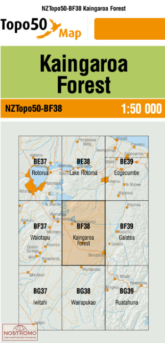 BF38 KAINGAROA FOREST | carte topographique LINZ