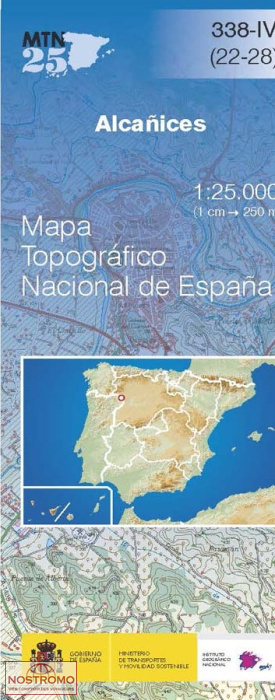 338-4 ALCAÑICES | carte topographique CNIG