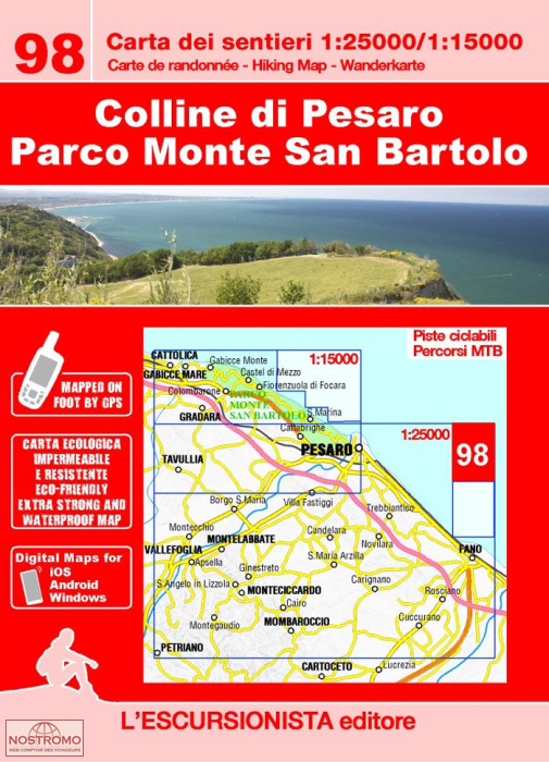 98 COLLINE DI PESARO | l'Escursionista hiking maps