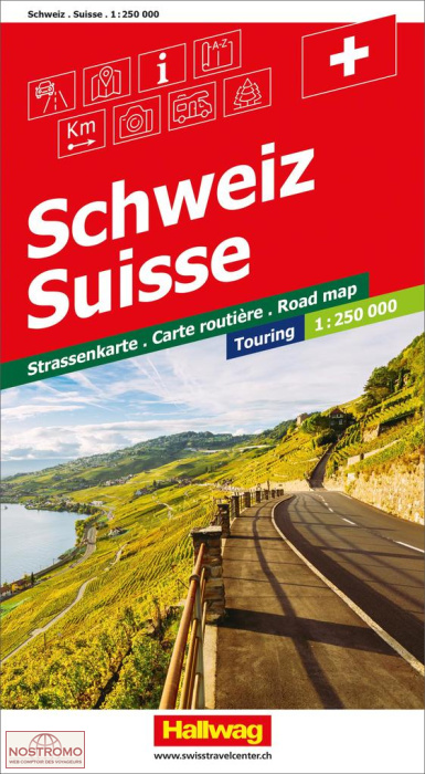 SWITZERLAND | Hallwag road atlas