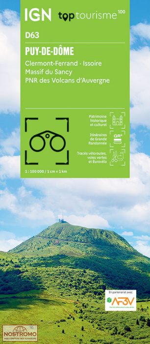 D63 PUY-DE-DÔME | carte touristique IGN