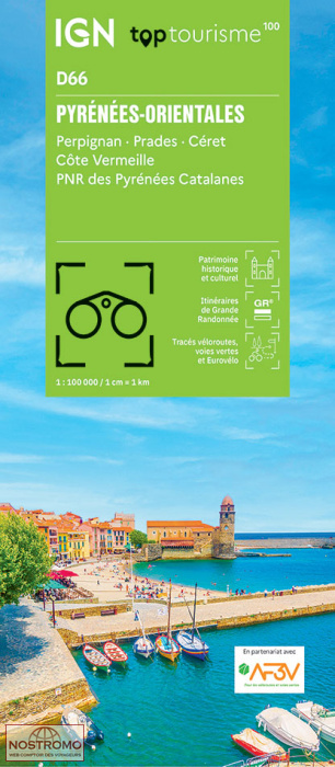 D66 PYRÉNÉES-ORIENTALES | carte touristique IGN
