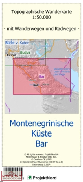 MONTENEGRIN COAST - BAR | Projektnord topographic map
