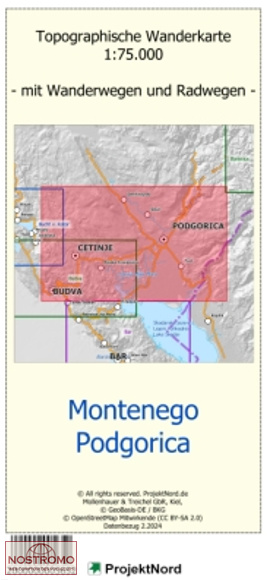 PODGORICA | Projektnord topographic map