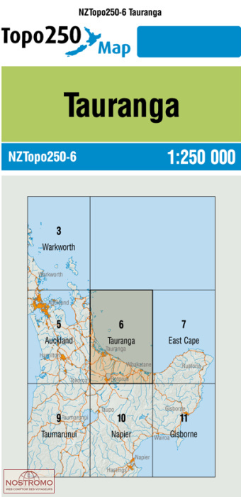 06 TAURANGA | carte topographique LINZ