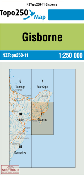 11 GISBORNE | carte topographique LINZ