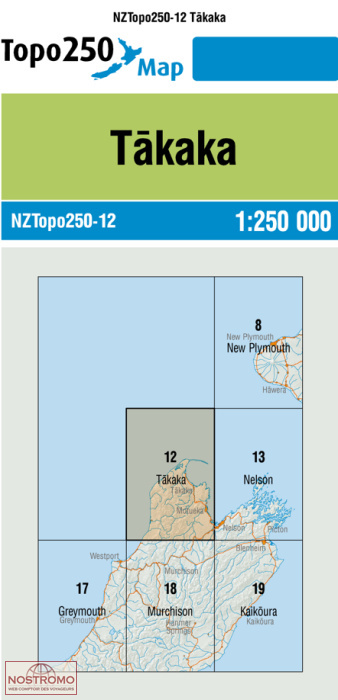 12 TAKAKA | carte topographique LINZ