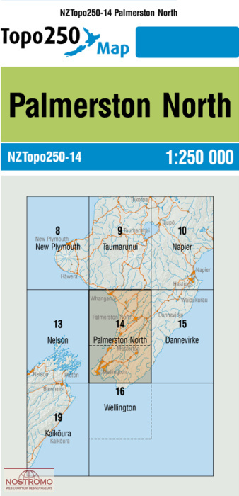 14 PALMERSTON NORTH | carte topographique LINZ