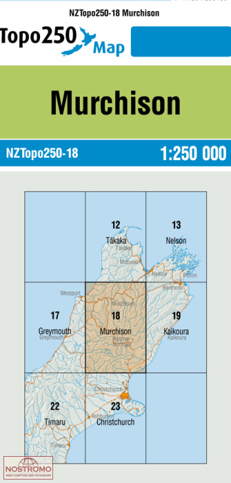 18 MURCHISON | carte topographique LINZ